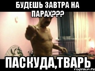 Будешь завтра на парах??? Паскуда,тварь, Мем Паскуда тварь