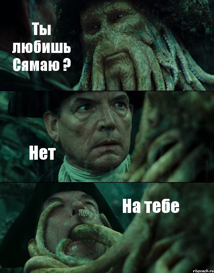 Ты любишь Сямаю ? Нет На тебе