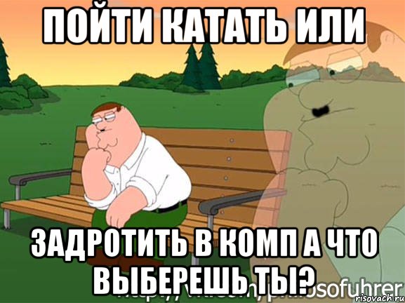 Пойти катать или Задротить в комп А что выберешь ты?