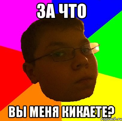 За что вы меня кикаете?