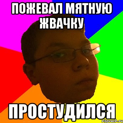 пожевал мятную жвачку простудился