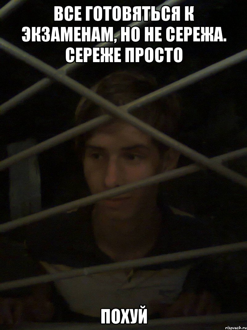 Все готовяться к экзаменам, но не Сережа. Сереже просто Похуй, Мем Просто Сережа