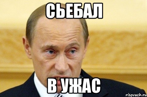 Сьебал В ужас, Мем путин