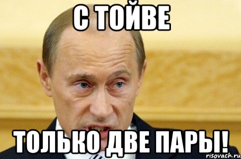 С Тойве Только две пары!, Мем путин