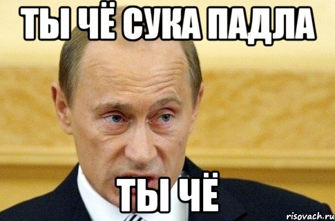 ты чё сука падла ты чё, Мем путин