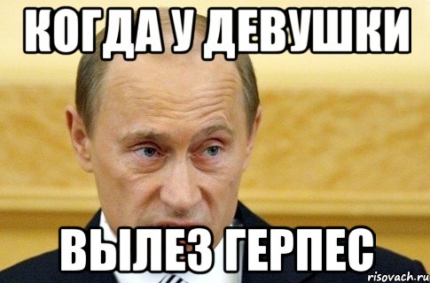 Когда у девушки Вылез герпес, Мем путин