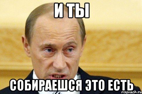 и ты собираешся это есть, Мем путин