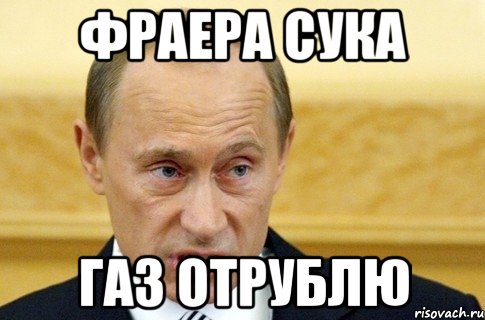 ФРАЕРА СУКА ГАЗ ОТРУБЛЮ, Мем путин