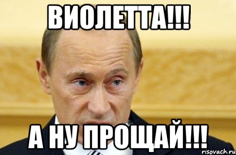 Виолетта!!! А ну прощай!!!, Мем путин