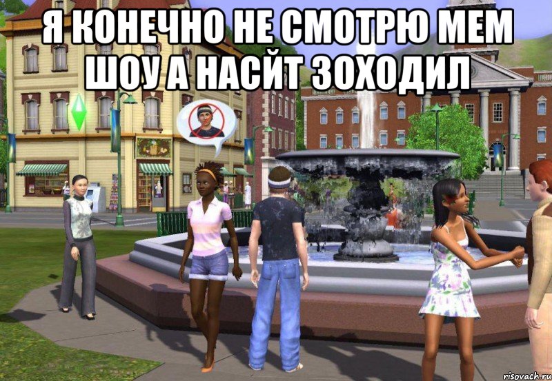 я конечно не смотрю мем шоу а насйт зоходил , Мем Sims 3