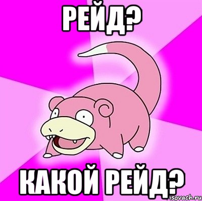 Рейд? Какой рейд?, Мем слоупок