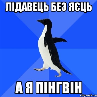 Лідавець без яєць а я пінгвін, Мем  Социально-неуклюжий пингвин