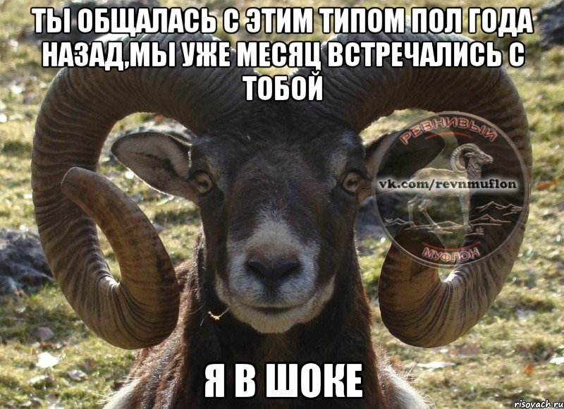 ты общалась с этим типом пол года назад,мы уже месяц встречались с тобой я в шоке