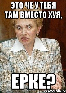 это че у тебя там вместо хуя, ерке?