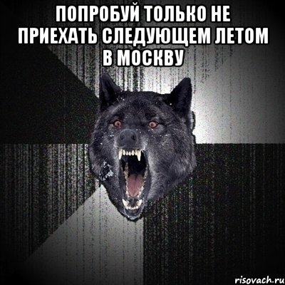 Попробуй только не приехать следующем летом в Москву , Мем Сумасшедший волк