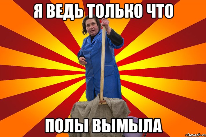 Я ведь только что полы вымыла