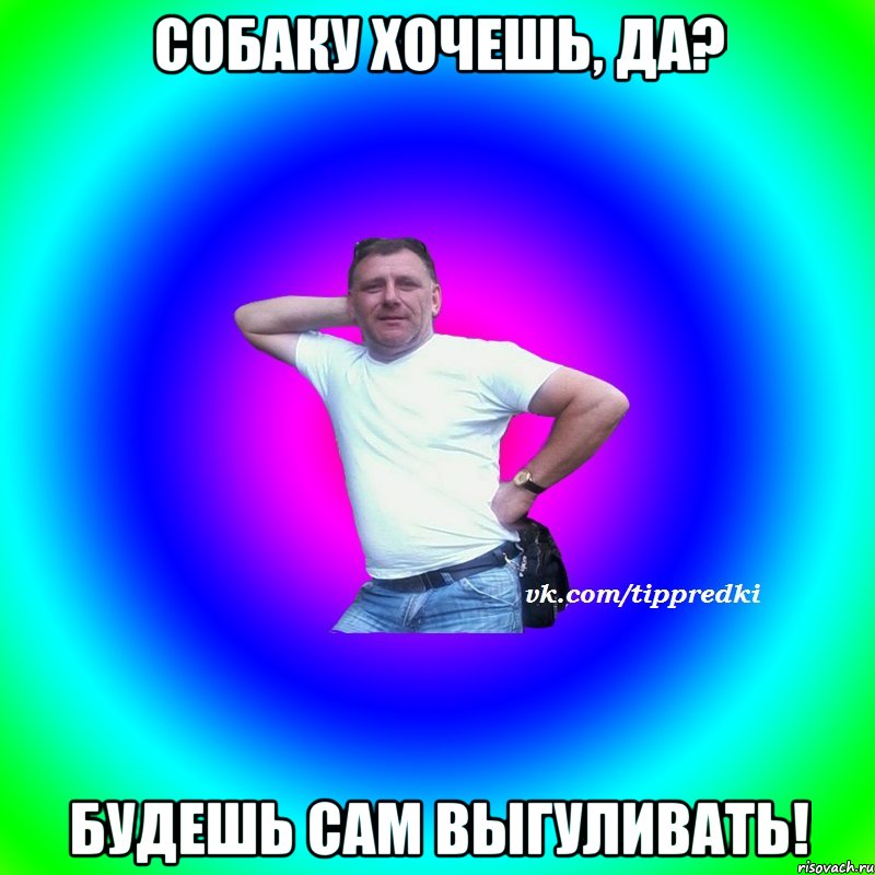 СОБАКУ ХОЧЕШЬ, ДА? БУДЕШЬ САМ ВЫГУЛИВАТЬ!