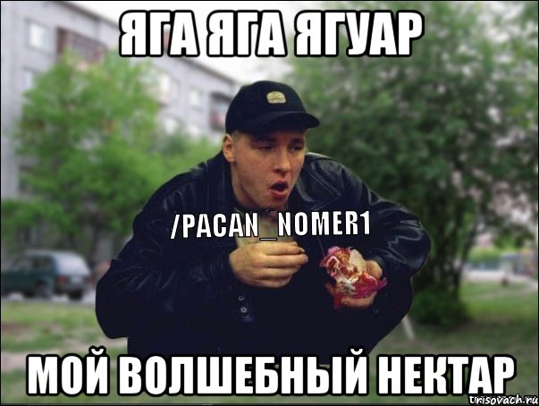 Яга Яга Ягуар Мой волшебный нектар, Мем ТИПИЧНЫЙ ПАЦАН