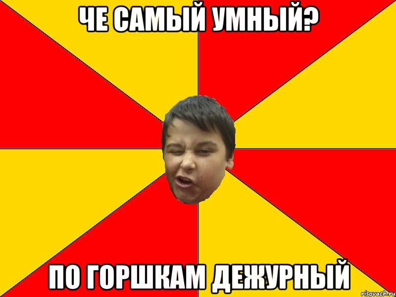 ЧЕ САМЫЙ УМНЫЙ? ПО ГОРШКАМ ДЕЖУРНЫЙ