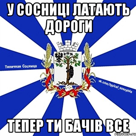 у сосниці латають дороги тепер ти бачів все