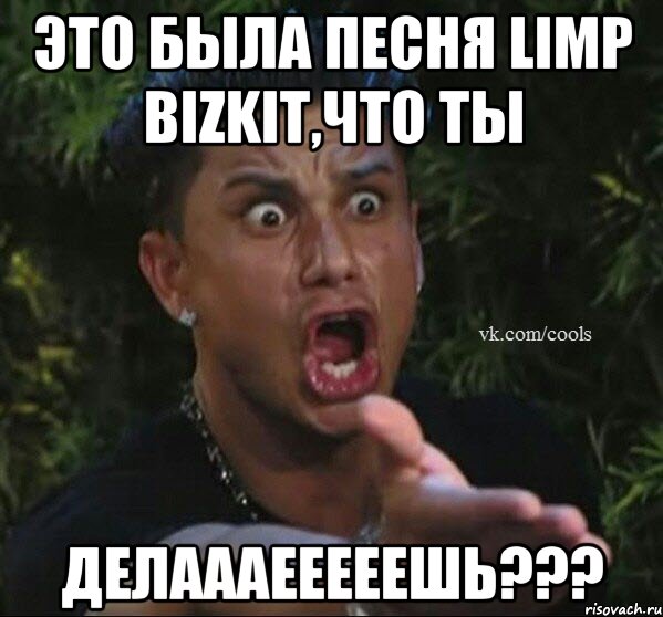 это была песня Limp Bizkit,что ты делаааееееешь???