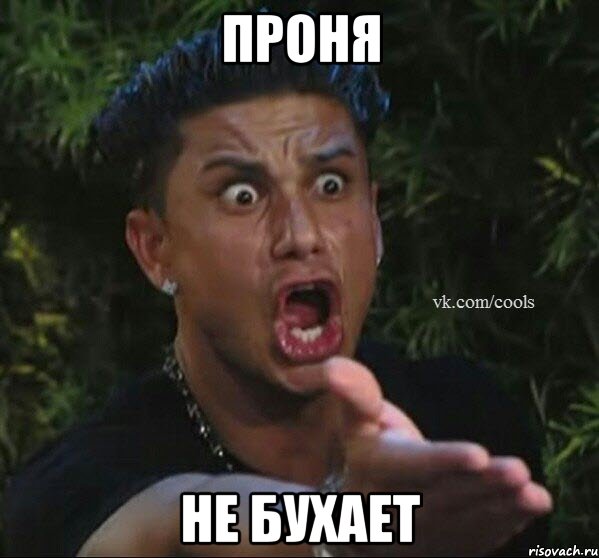 проня не бухает