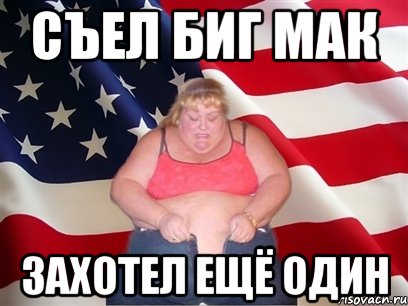 съел биг мак захотел ещё один, Мем Толстая американка