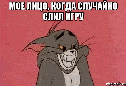 мое лицо, когда случайно слил игру 