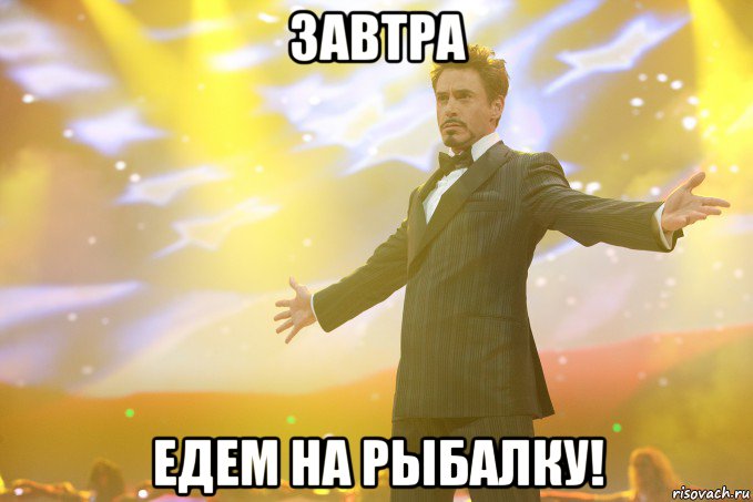 завтра едем на рыбалку!, Мем Тони Старк (Роберт Дауни младший)