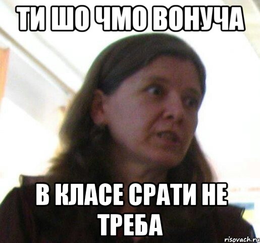 Ти шо чмо вонуча В класе срати не треба