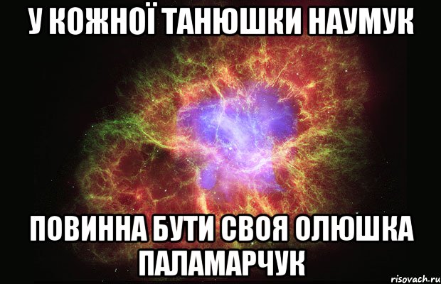 У кожної Танюшки Наумук Повинна бути своя Олюшка Паламарчук, Мем Туманность