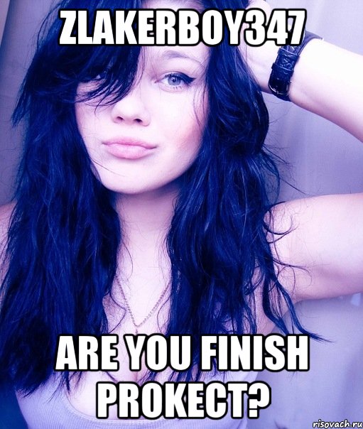 zlakerboy347 are you finish prokect?, Мем тупая пизда