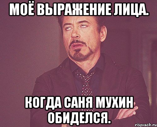 Моё выражение лица. когда Саня Мухин обиделся., Мем твое выражение лица