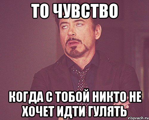 то чувство когда с тобой никто не хочет идти гулять, Мем твое выражение лица