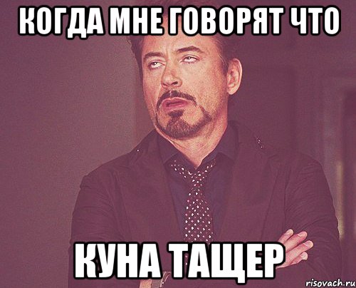 Когда мне говорят что Куна тащер, Мем твое выражение лица