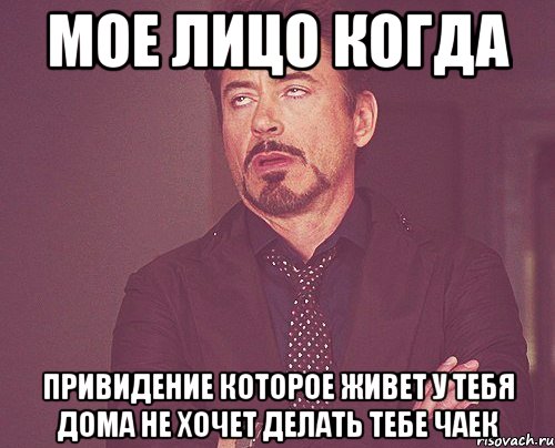 Мое лицо когда привидение которое живет у тебя дома не хочет делать тебе чаек, Мем твое выражение лица