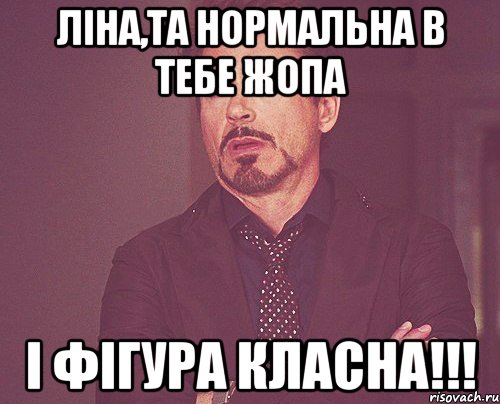 Ліна,та нормальна в тебе жопа і фігура класна!!!, Мем твое выражение лица