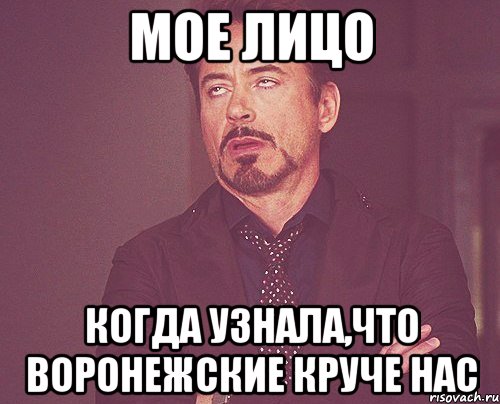 мое лицо когда узнала,что воронежские круче нас, Мем твое выражение лица
