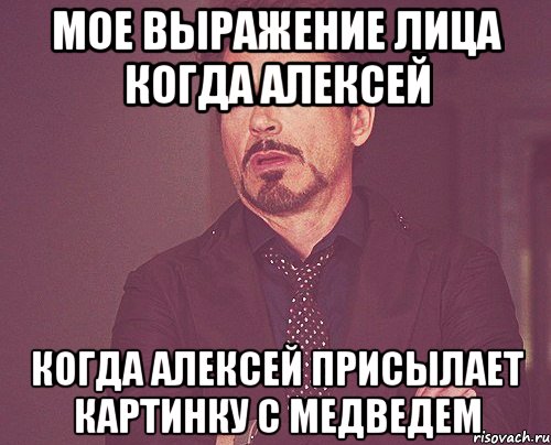 Мое выражение лица когда Алексей когда Алексей присылает картинку с медведем, Мем твое выражение лица