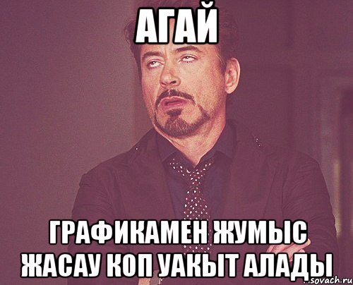 агай Графикамен жумыс жасау коп уакыт алады, Мем твое выражение лица