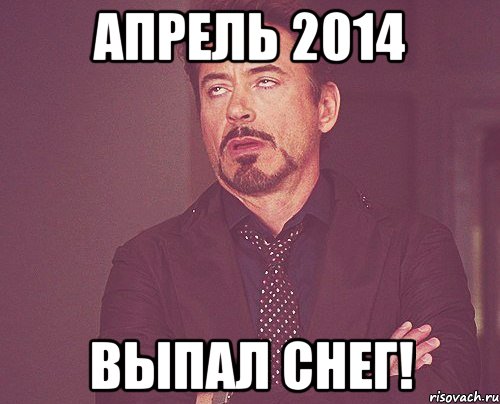 апрель 2014 выпал снег!, Мем твое выражение лица