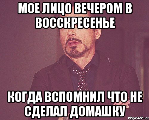 мое лицо вечером в восскресенье когда вспомнил что не сделал домашку, Мем твое выражение лица