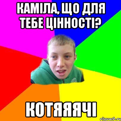 Каміла, що для тебе цінності? котяяячі