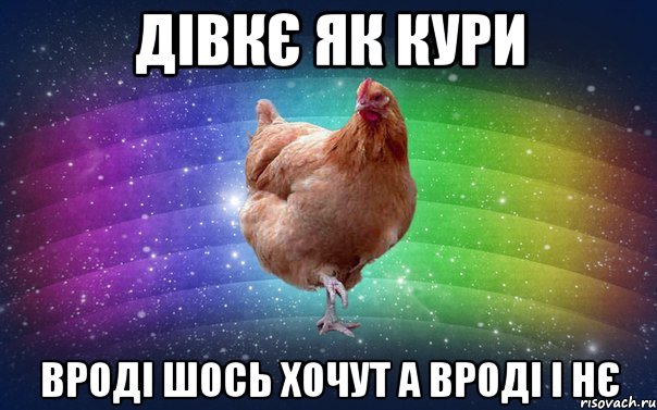 дівкє як кури вроді шось хочут а вроді і нє