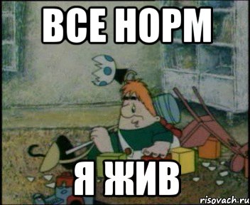 Все норм Я жив, Мем всё норм посоны я жив