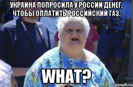 Украина попросила у России денег, чтобы оплатить Российский газ. WHAT?, Мем Шта (Бабка wat)