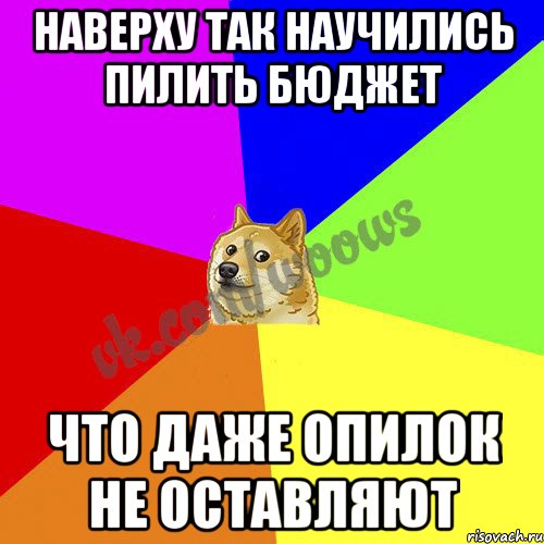 Наверху так научились пилить бюджет что даже опилок не оставляют