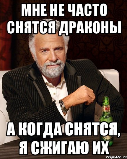 Мне не часто снятся драконы А когда снятся, я сжигаю их