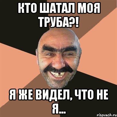 Кто шатал моя труба?! Я же видел, что не я..., Мем Я твой дом труба шатал