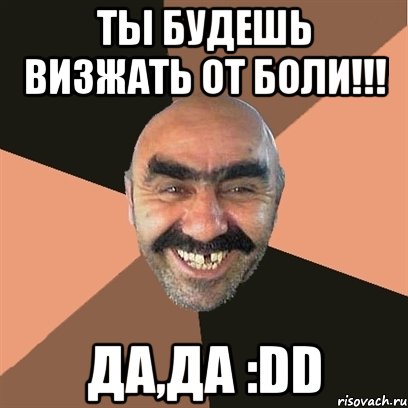 ТЫ будешь ВИЗЖАТЬ от БОЛИ!!! ДА,ДА :DD, Мем Я твой дом труба шатал